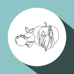 Organic shop design, vector illustration