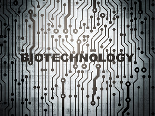 Science concept: circuit board with Biotechnology