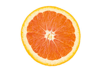 ripe orange fruit isolated on white background