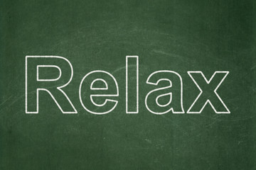 Obraz premium Entertainment, concept: Relax on chalkboard background