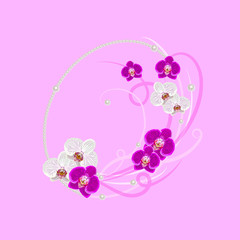 Decorative wreath with floral element 