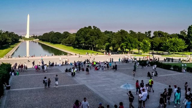Timelapse of visitors at National Mall in Washington
