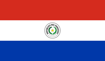 Paraguay Flag﻿ - obrazy, fototapety, plakaty