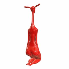 Female giraffe sculpture. 3d illustration