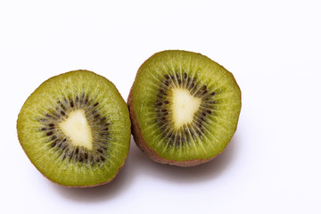 Two kiwi fruit halves