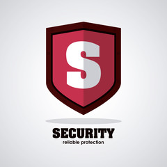 Security Shield icon, vector illustration