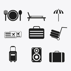 set icons of travel design, vector illustration