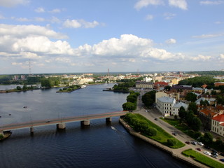 Obraz premium Вид с башни. Выборг, Старый город. Vyborg, Old Town.
