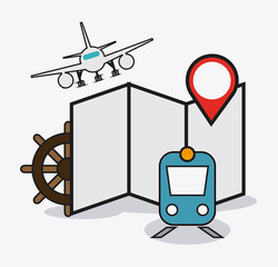 set icons of travel design, vector illustration