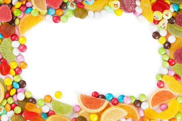 Colorful candies, jelly and marmalade