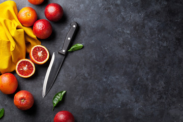 Fresh red orange fruits