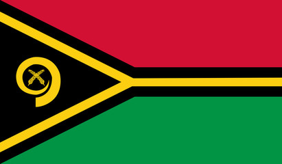 Vanuatu Flag - obrazy, fototapety, plakaty