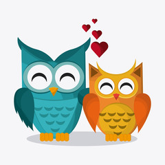 Owl icon design, vector illustration