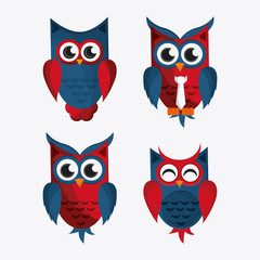 Owl icon design, vector illustration