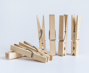 Wooden clothespins