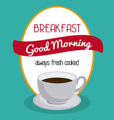 Breakfast icon design, vector illustration