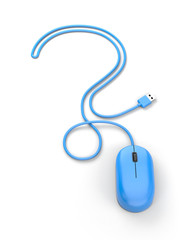 Mouse cable in the form of question