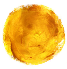 Abstract artistic background texture, golden circle with copyspace