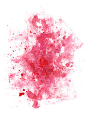Abstract artistic background texture with pink watercolor splash