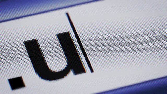 Domain of USA on a screen