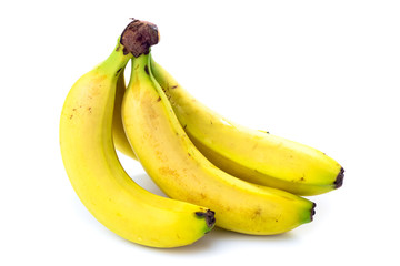 Organic bananas isolated on  white background