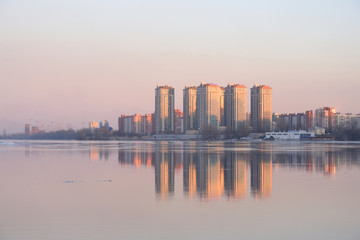 Fototapeta na wymiar View of Neva river, St.Petersburg.