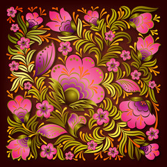 abstract summer floral ornament