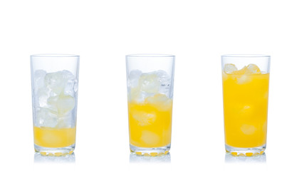 Orange juice with ice