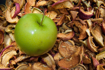 Apple on drying background