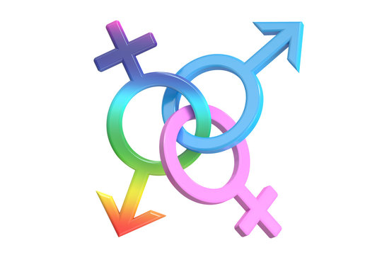 gender symbols, 3D rendering