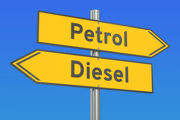 Fototapeta premium petrol or diesel concept, 3D rendering