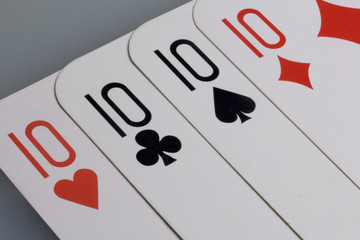 Cards. Accessories for the game. Four scores. large cards. On a white background.