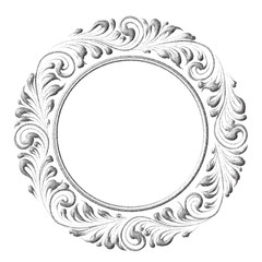 Floral frame with decorative elements 