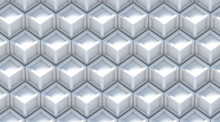 White gray abstract background. 3D render, soft shadows