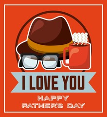 happy fathers day design 