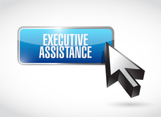 executive assistance button sign concept