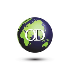 innitial letter globe logo vector