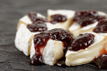 Brie cheese with jam