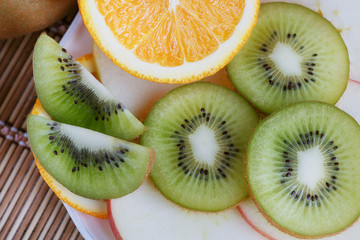 Healthy detox fruit infused flavored water.
