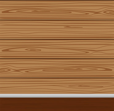 wooden floor and walls made of boards