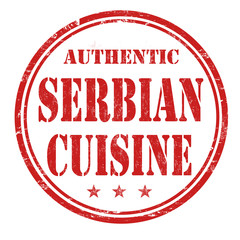 Serbian cuisine stamp
