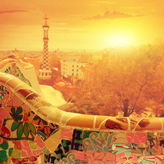 View of Barcelona from Park Guell.