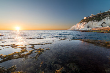 Fototapeta premium View of Rosh Hanikra from Achziv Beach