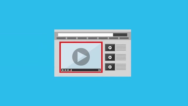 media player interface design,  Video Animation