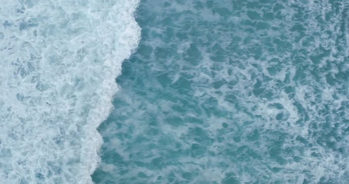 Arial View of a ocean and the waves 