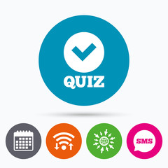 Quiz sign icon. Questions and answers game.