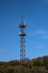 Communication tower on the mountain