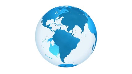 Earth - spinning planet isolated on white background. 4K HD video. - Powered by Adobe