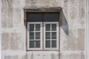window with cement wall