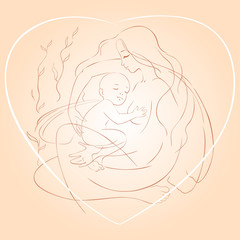 Mother, child, sleep. Motherhood. Happy Mother's Day!